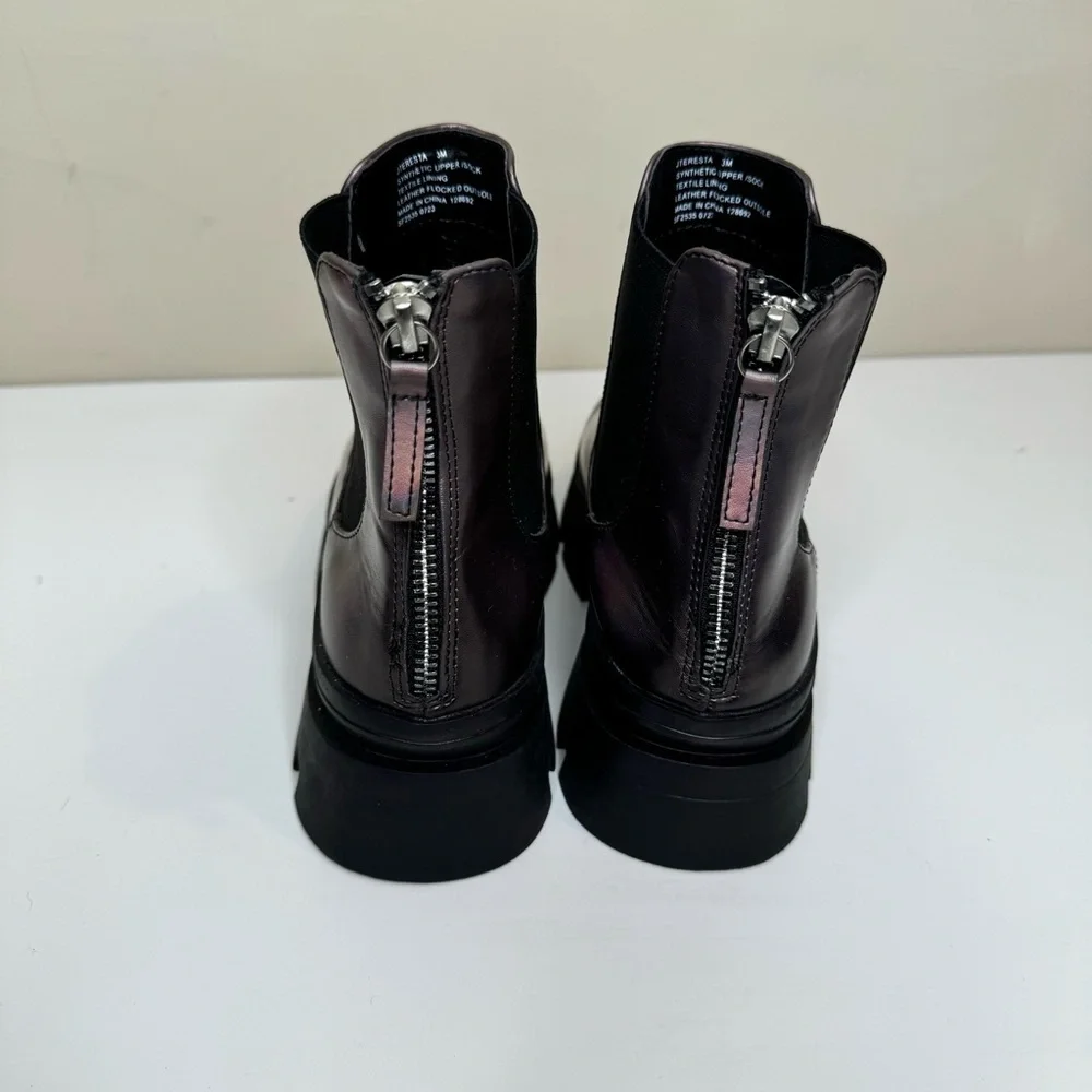 Steve Madden Iridescent Black Girls Boots Booties Sz 3 NWOT
